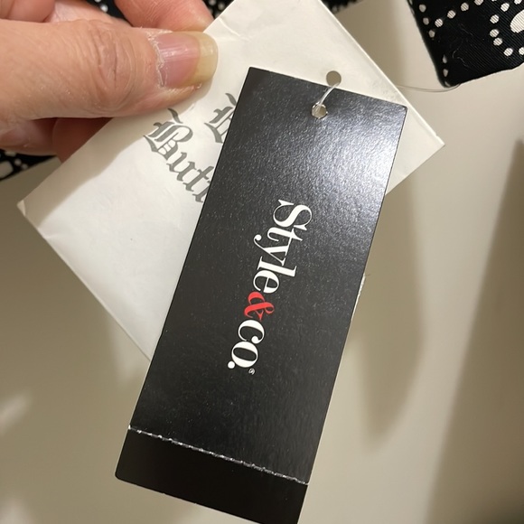 Style & Co. Black White floral print jacket (sz 10) - Picture 9 of 13